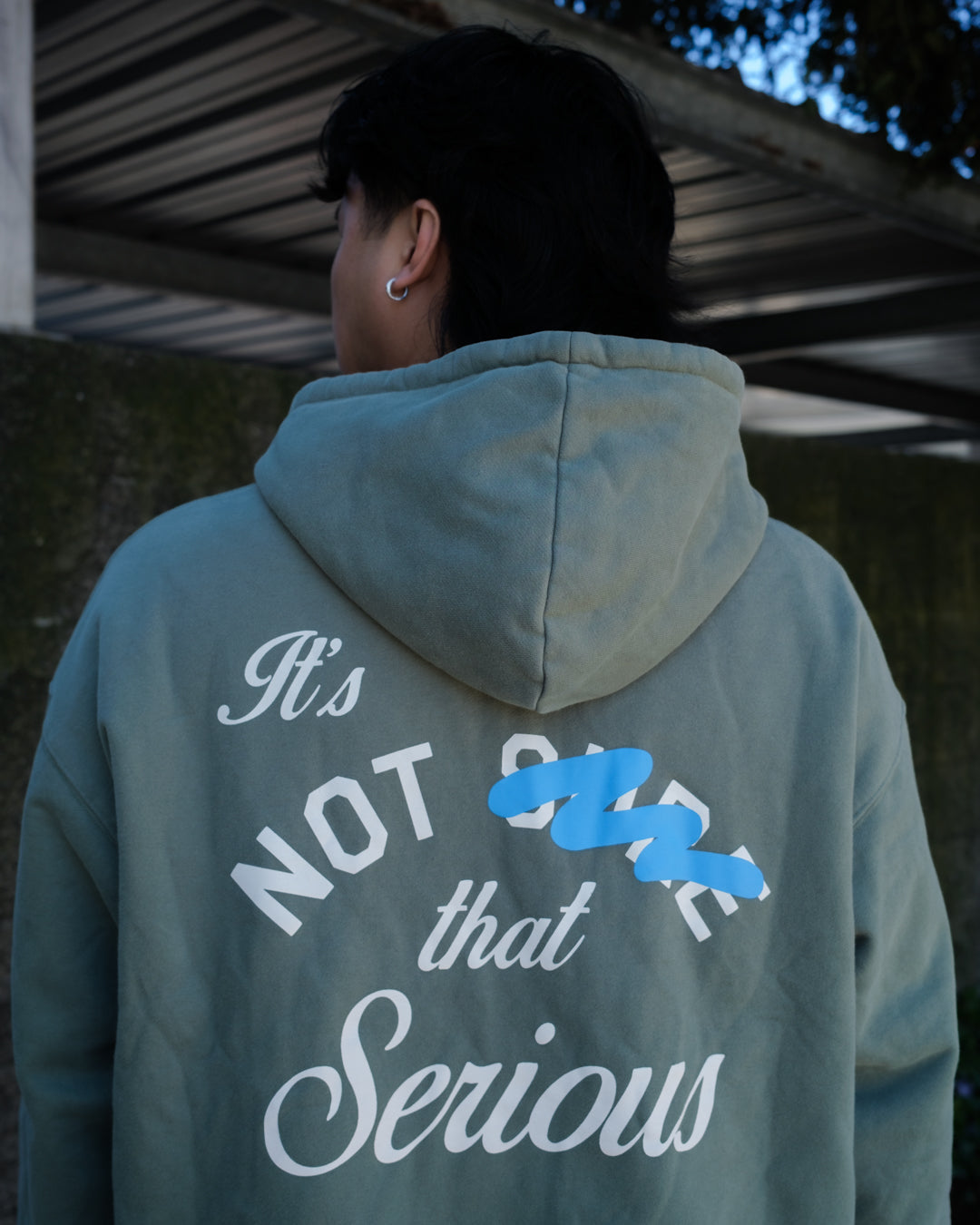 IT'S NOT THAT SERIOUS (Green) - ZIP UP