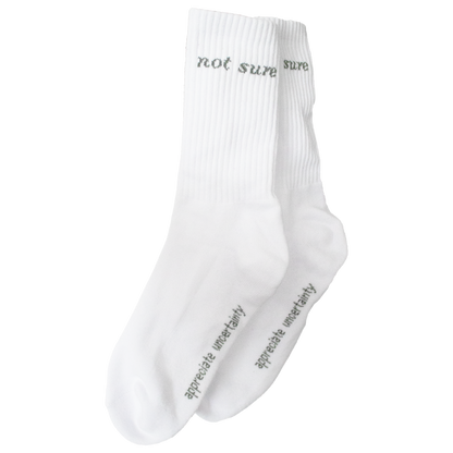 "Not Sure" White Sock